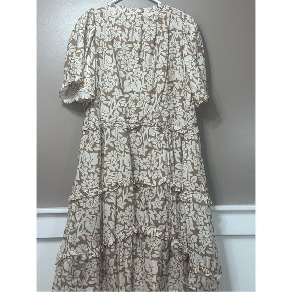 NWT Aureum Tiered Floral Hi Lo Hem Mini Dress Women's Small - Picture 10 of 10